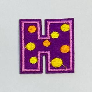 Patch it! | Design 102 | Letter: H | iron-on | 4x4 cm | violet