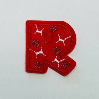 Patch it! | Design 102 | Letter: R | iron-on | 3,7x3,5 cm | red