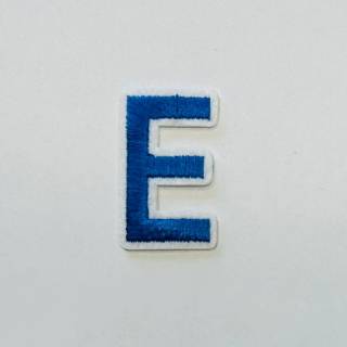 Patch it! | Design 103 | Letter: E | iron-on | 4x2,3 cm | blue