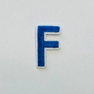Patch it! | Design 103 | Letter: F | iron-on | 4x2,2 cm | blue