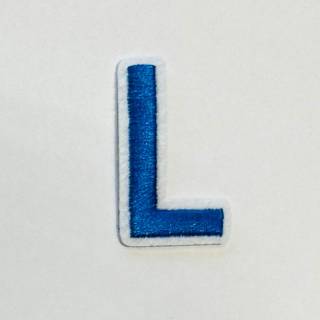 Patch it! | Design 103 | Letter: L | iron-on | 4x2,2 cm | blue