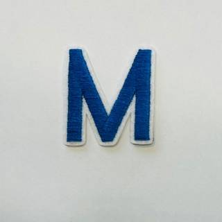 Patch it! | Design 103 | Letter: M | iron-on | 4x3,5 cm | blue