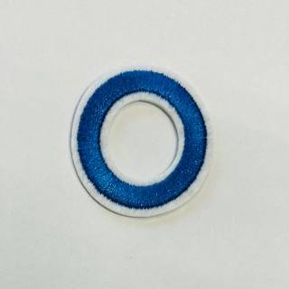 Patch it! | Design 103 | Letter: O | iron-on | 4x3,6 cm | blue