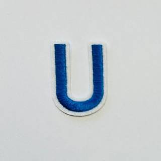 Patch it! | Design 103 | Letter: U | iron-on | 4x3 cm | blue