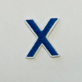 Patch it! | Design 103 | Letter: X | iron-on | 4x3,5 cm | blue