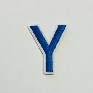 Patch it! | Design 103 | Letter: Y | iron-on | 4x3,2 cm | blue