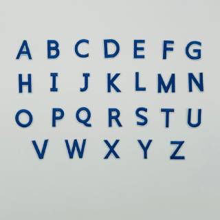 Patch it! | Design 103 | German Alphabet (26 letters) | iron-on | ca. 4x3cm | blue