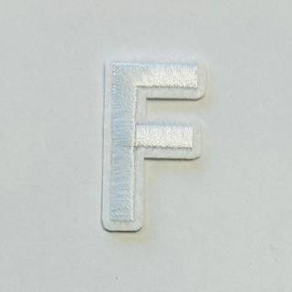 Patch it! | Design 104 | Letter: F | iron-on | 4x2,2 cm | white