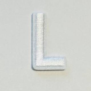 Patch it! | Design 104 | Letter: L | iron-on | 4x2,2 cm | white