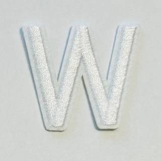 Patch it! | Design 104 | Letter: W | iron-on | 4x4,4 cm | white
