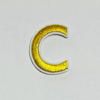 Patch it! | Design 105 | Letter: C | iron-on | 4x3 cm | yellow