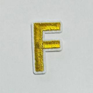 Patch it! | Design 105 | Letter: F | iron-on | 4x2,2 cm | yellow