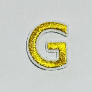 Patch it! | Design 105 | Letter: G | iron-on | 4x3,2 cm | yellow