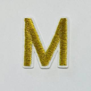 Patch it! | Design 105 | Letter: M | iron-on | 4x3,5 cm | yellow