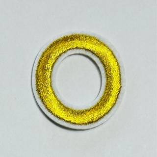 Patch it! | Design 105 | Letter: O | iron-on | 4x3,6 cm | yellow