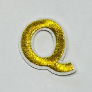 Patch it! | Design 105 | Letter: Q | iron-on | 4,4x3,2 cm | yellow
