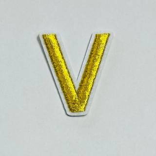 Patch it! | Design 105 | Letter: V | iron-on | 4x3,6 cm | yellow
