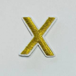Patch it! | Design 105 | Letter: X | iron-on | 4x3,5 cm | yellow