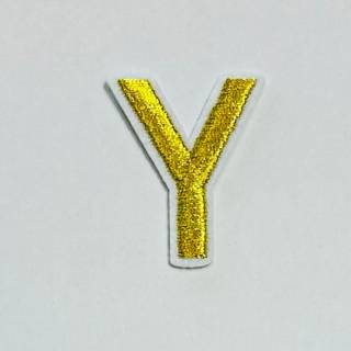 Patch it! | Design 105 | Letter: Y | iron-on | 4x3,2 cm | yellow