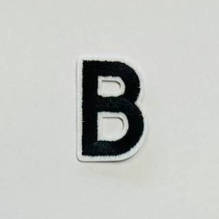 Patch it! | Design 106 | Letter: B | iron-on | 4x2,2 cm | black