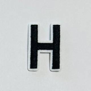 Patch it! | Design 106 | Letter: H | iron-on | 4x2,2 cm | black