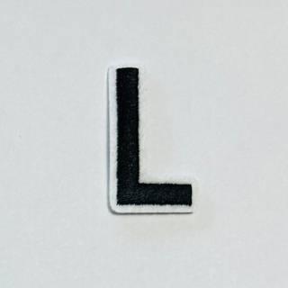 Patch it! | Design 106 | Letter: L | iron-on | 4x2,2 cm | black