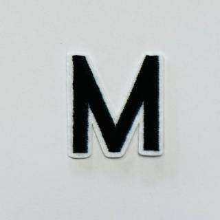 Patch it! | Design 106 | Letter: M | iron-on | 4x3,5 cm | black