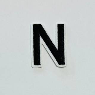 Patch it! | Design 106 | Letter: N | iron-on | 4x3 cm | black