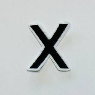 Patch it! | Design 106 | Letter: X | iron-on | 4x3,5 cm | black