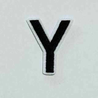 Patch it! | Design 106 | Letter: Y | iron-on | 4x3,2 cm | black