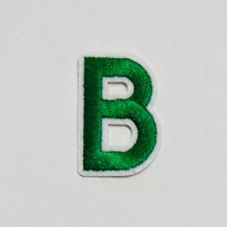 Patch it! | Design 107 | Letter: B | iron-on | 4x2,2 cm | green