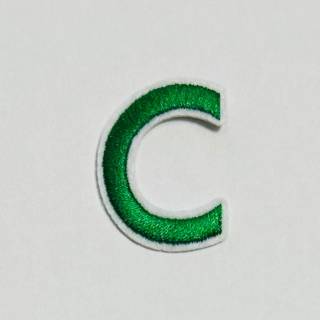 Patch it! | Design 107 | Letter: C | iron-on | 4x3 cm | green