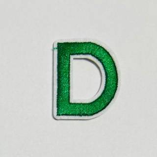 Patch it! | Design 107 | Letter: D | iron-on | 4x3,3 cm | green