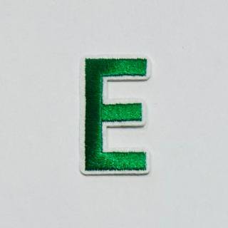 Patch it! | Design 107 | Letter: E | iron-on | 4x2,3 cm | green