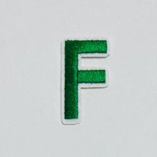 Patch it! | Design 107 | Letter: F | iron-on | 4x2,2 cm | green