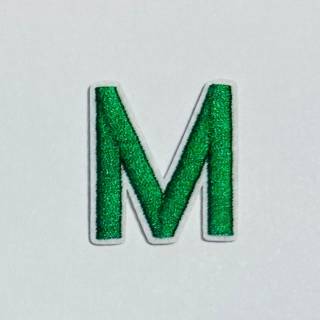 Patch it! | Design 107 | Letter: M | iron-on | 4x3,5 cm | green