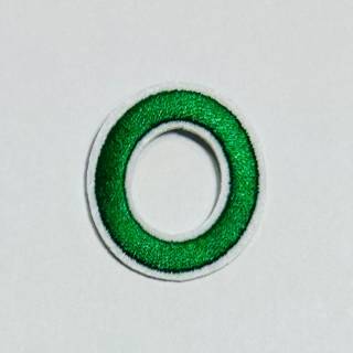 Patch it! | Design 107 | Letter: O | iron-on | 4x3,6 cm | green