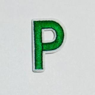 Patch it! | Design 107 | Letter: P | iron-on | 4x2,6 cm | green