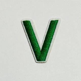 Patch it! | Design 107 | Letter: V | iron-on | 4x3,6 cm | green