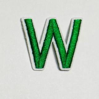 Patch it! | Design 107 | Letter: W | iron-on | 4x4,4 cm | green