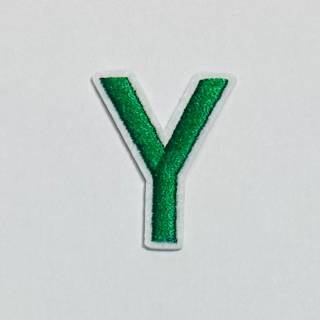 Patch it! | Design 107 | Letter: Y | iron-on | 4x3,2 cm | green
