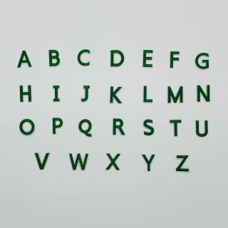 Patch it! | Design 107 | German Alphabet (26 letters) | iron-on | ca. 4x3cm | green