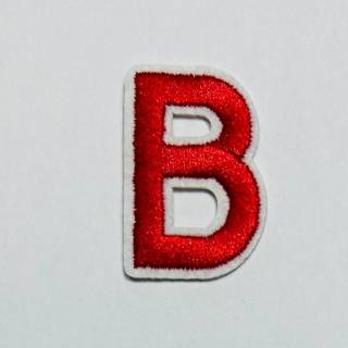 Patch it! | Design 108 | Letter: B | iron-on | 4x2,2 cm | red