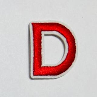 Patch it! | Design 108 | Letter: D | iron-on | 4x3,3 cm | red