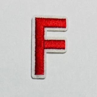 Patch it! | Design 108 | Letter: F | iron-on | 4x2,2 cm | red