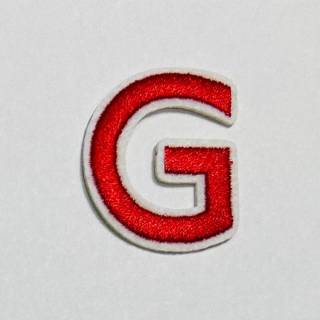 Patch it! | Design 108 | Letter: G | iron-on | 4x3,2 cm | red