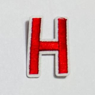 Patch it! | Design 108 | Letter: H | iron-on | 4x2,2 cm | red