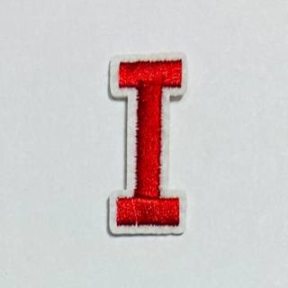 Patch it! | Design 108 | Letter: I | iron-on | 4x1,2 cm | red