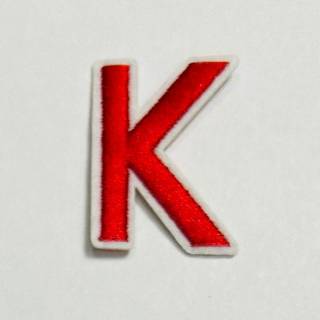 Patch it! | Design 108 | Letter: K | iron-on | 4x3 cm | red