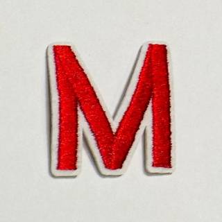 Patch it! | Design 108 | Letter: M | iron-on | 4x3,5 cm | red